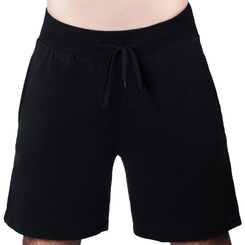 Mens Drawstring Cotton Spandex Sports Yoga Shorts Pants