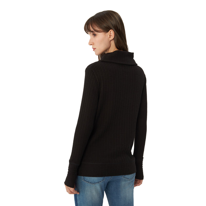Womens Long Sleeve Pullover Cowl Neck Sweater