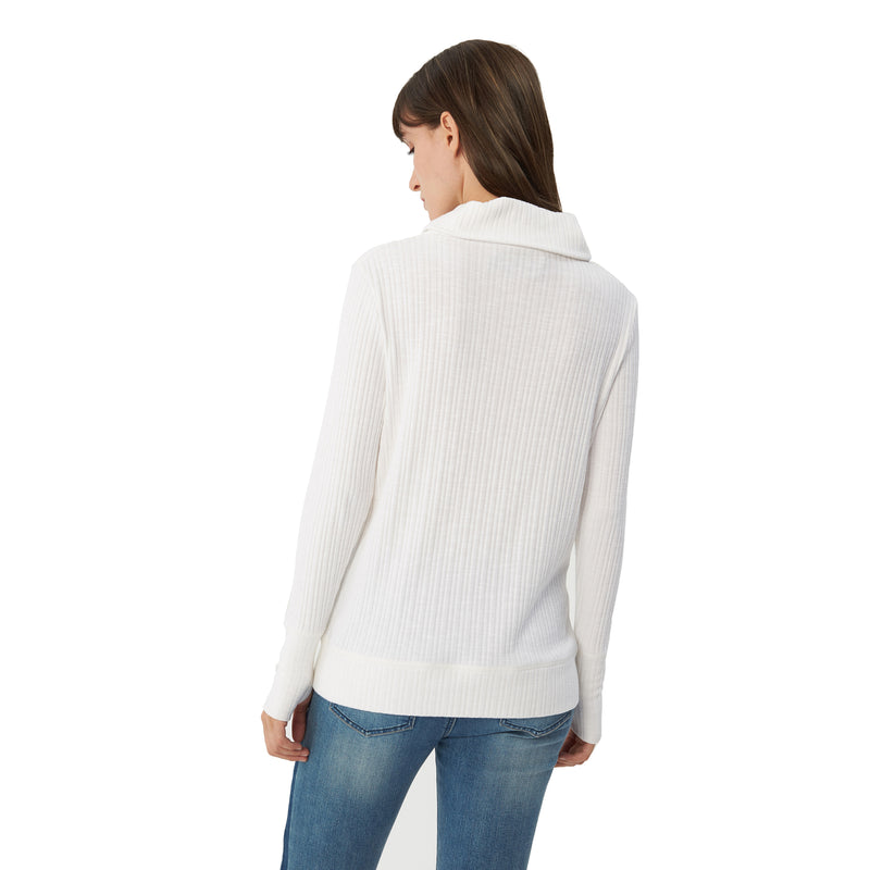 Womens Long Sleeve Pullover Cowl Neck Sweater