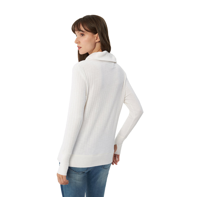 Womens Long Sleeve Pullover Cowl Neck Sweater