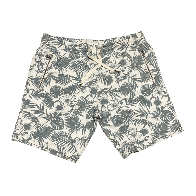 Mens Hawaiian Tropical Print Casual Lightweight Holiday Shorts