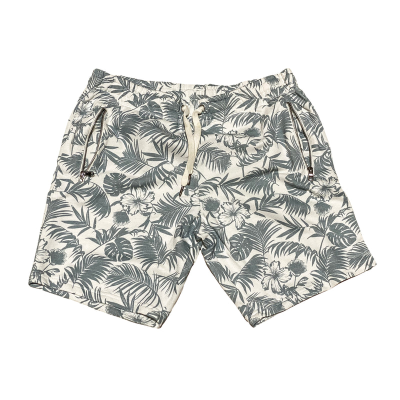 Mens Hawaiian Tropical Print Casual Lightweight Holiday Shorts