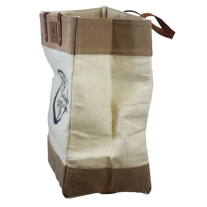 Multi-purpose Heavy Duty Natural Recyclable Leather Handle Grocery Bag
