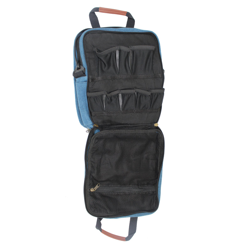 Vape E-cig Jute-Canvas Accessory Travel Bag with Pockets