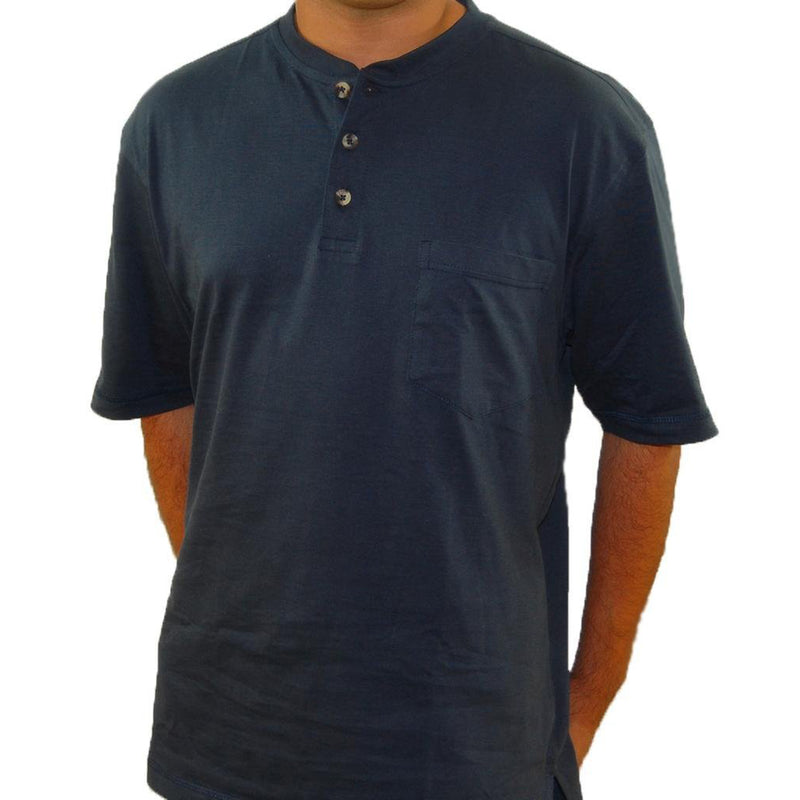 Nano Tex Pocket Henley Shirts for Men Short Sleeve