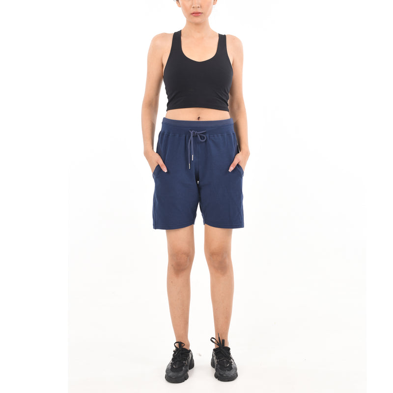 Ladies Drawstring Cotton Lycra Euro Design Casual Sports Barmuda Shorts