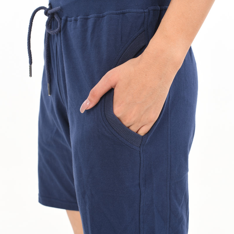 Ladies Drawstring Cotton Lycra Euro Design Casual Sports Barmuda Shorts