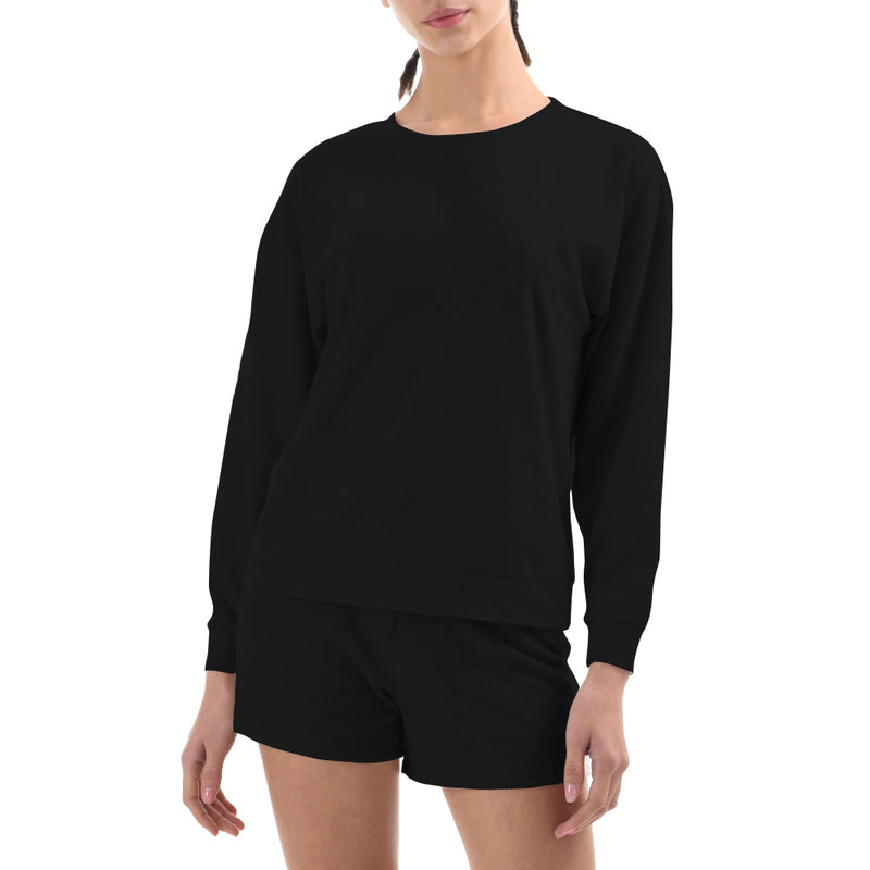 Womens Two Piece Top and Shorts Loungewear Set