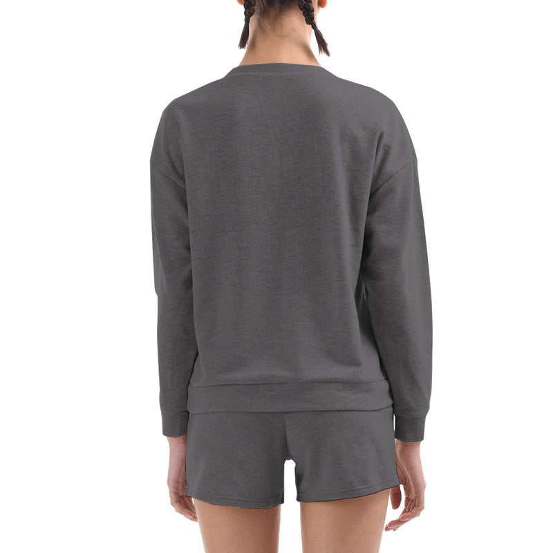 Womens Two Piece Top and Shorts Loungewear Set