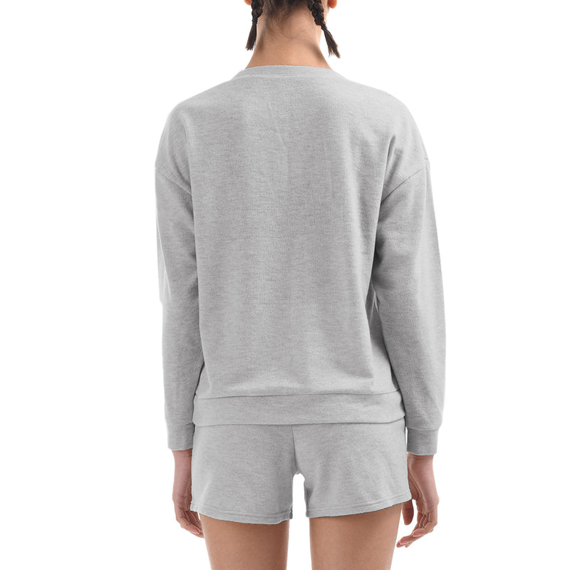 Womens Two Piece Top and Shorts Loungewear Set