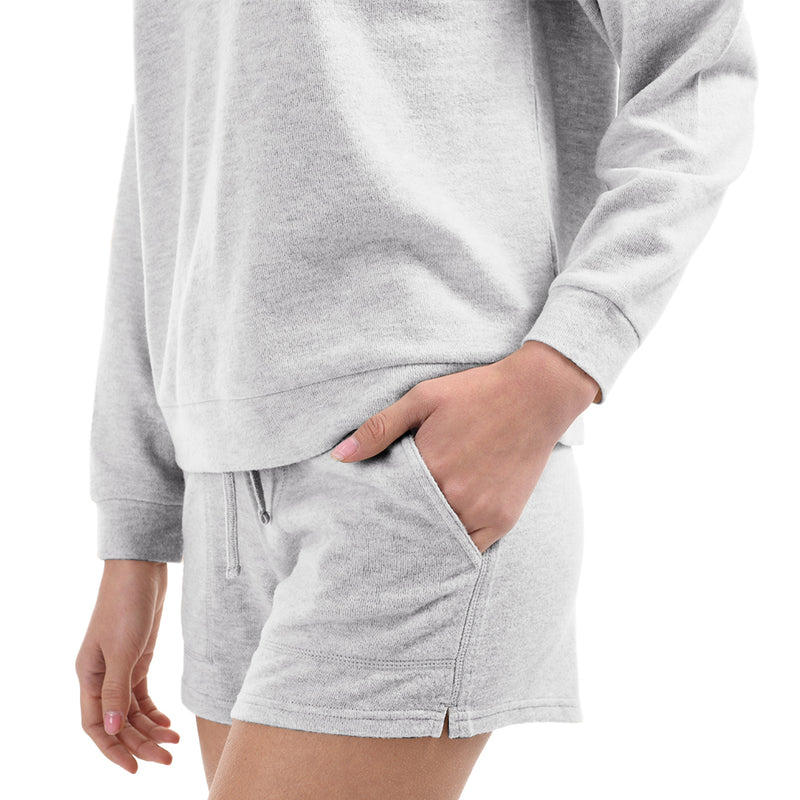 Womens Two Piece Top and Shorts Loungewear Set