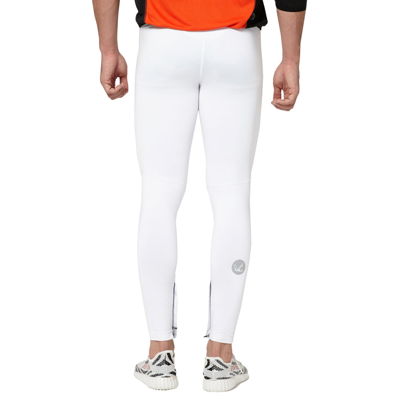 Xmarks Men's Compression Tights Running Pants Baselayer Legging White S