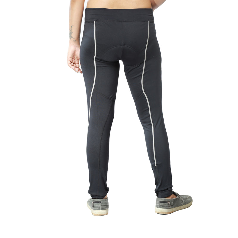 Womens Padded Thermal High Waisted Fleece Cycling Pants