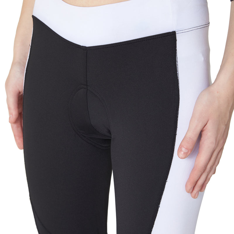 Womens Padded Thermal High Waisted Fleece Cycling Pants