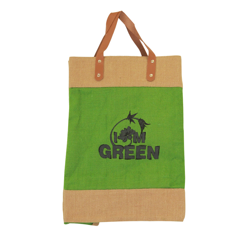 Multi-purpose Heavy Duty Natural Recyclable Leather Handle Grocery Bag