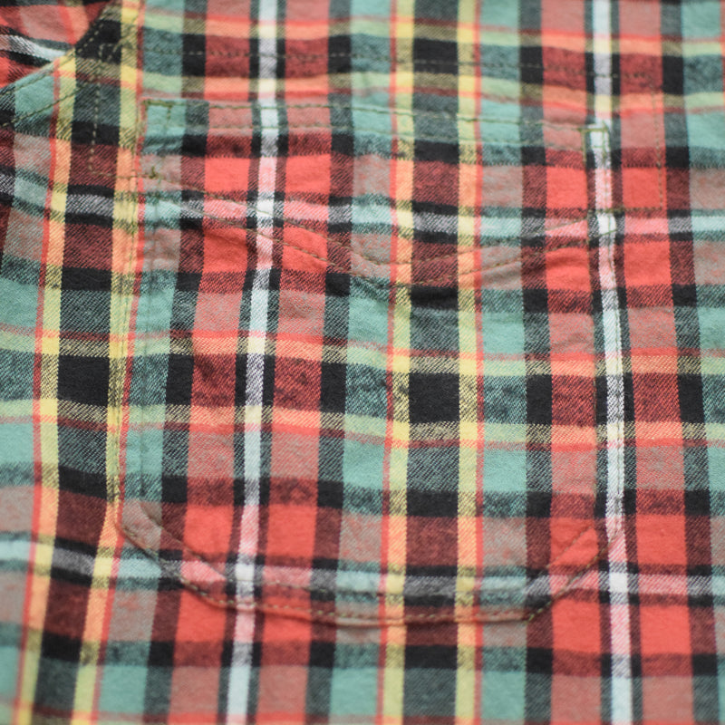 Mens Slimfit Flannel Shirt Two-ply 100% Cotton Pre Washed Vintage Look