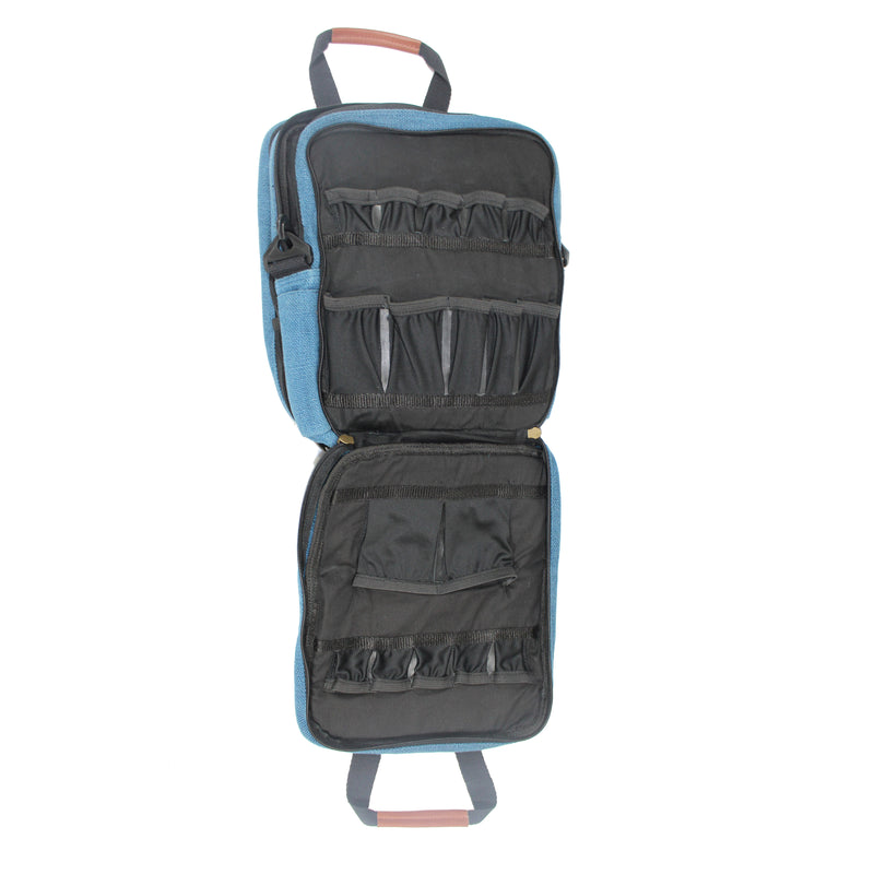 Vape E-cig Jute-Canvas Accessory Travel Bag with Pockets
