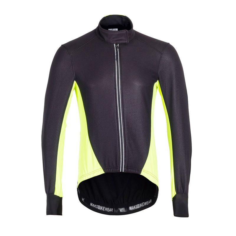 Mens Reflective Waterproof Windproof Long Sleeve Winter Cycling Jacket