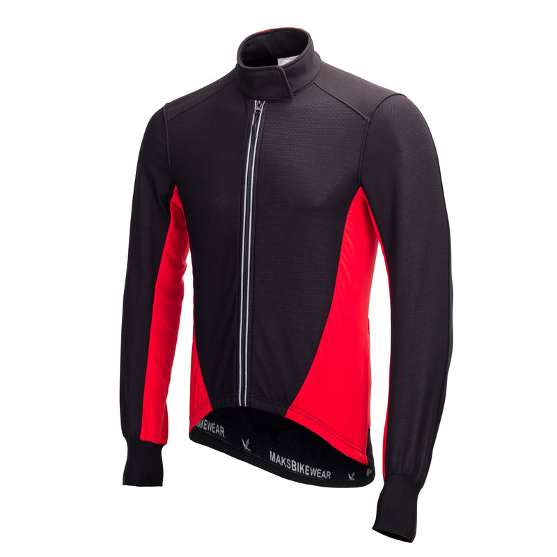 Mens Reflective Waterproof Windproof Long Sleeve Winter Cycling Jacket