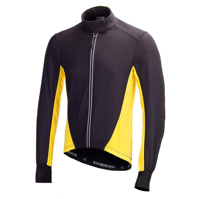 Mens Reflective Waterproof Windproof Long Sleeve Winter Cycling Jacket