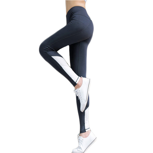 Full-Length Women's Compression Leggings with Panel Inserts