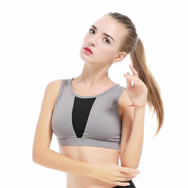 Junior/Petite Womens Solid Mesh Sports Bra